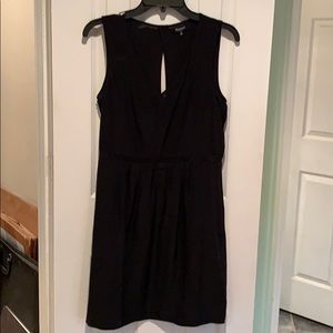 MADEWELL 100% Silk little black v neck dress